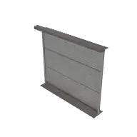 Factory Facade Door Garage Centered 3D model