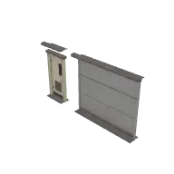 Factory Facade Door Garage Door 3D model