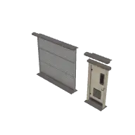 Factory Facade Door Garage Door 2 3D model