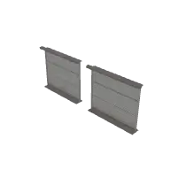 Factory Facade Door Garage Double 3D model