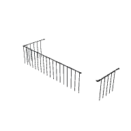 Fire Escape Railing Bottom 3D model