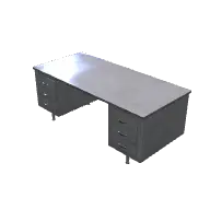 Office Desk Metal 3D model