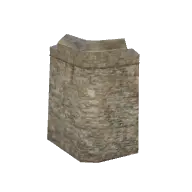 fort wall thin corner (polyhaven-props)