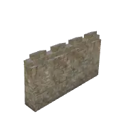 Fort Wall Thin Straight 3D model