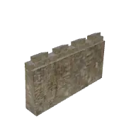 Fort Wall Thin Straight 2 3D model