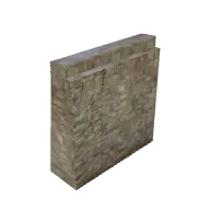 Fort Wall Thin Straight 3 3D model