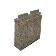 Fort Wall Thin Straight 4 3D model