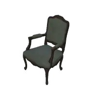 gothic chair green (polyhaven-props)