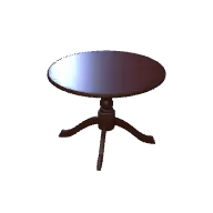 Round Wooden Table 3D model