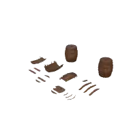 Wooden Barrels 3D model