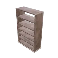 Wooden Bookshelf Worn 3D model
