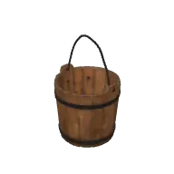 Wooden Bucket 3D model