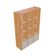 Wooden Display Shelves 3D model