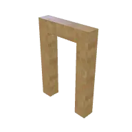 Brick Mossy Wall Doorway 3D model