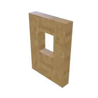 Brick Mossy Wall Window 3D model
