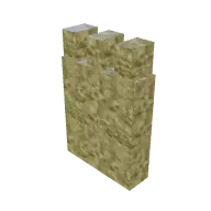 Castle Wall Low Battlement 3D model
