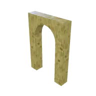 Stone Brick Wall Archway 3D model