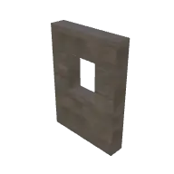 Wood Plank Wall Window 3D model