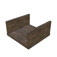 Wooden Bridge Floor 3D model