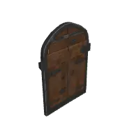 Arched Wooden Door 3D model