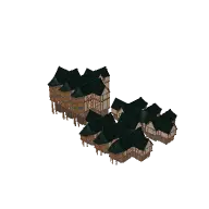 Town House Row 3D model