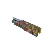 Asian Shop Row 3D model
