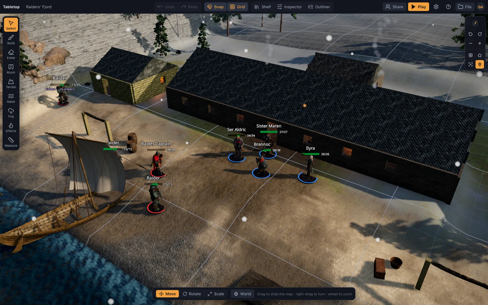 Close-up of the defenders formed up before the longhouse door